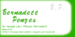 bernadett penzes business card